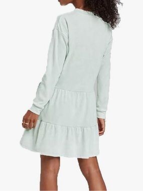 wild fable black Wash Tiered Long-Sleeve Dress